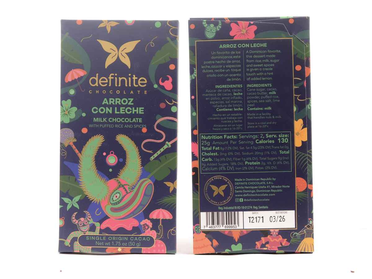 Definite Chocolate Arroz Con Lecha - Milk Chocolate with Puffed Rice & Spices