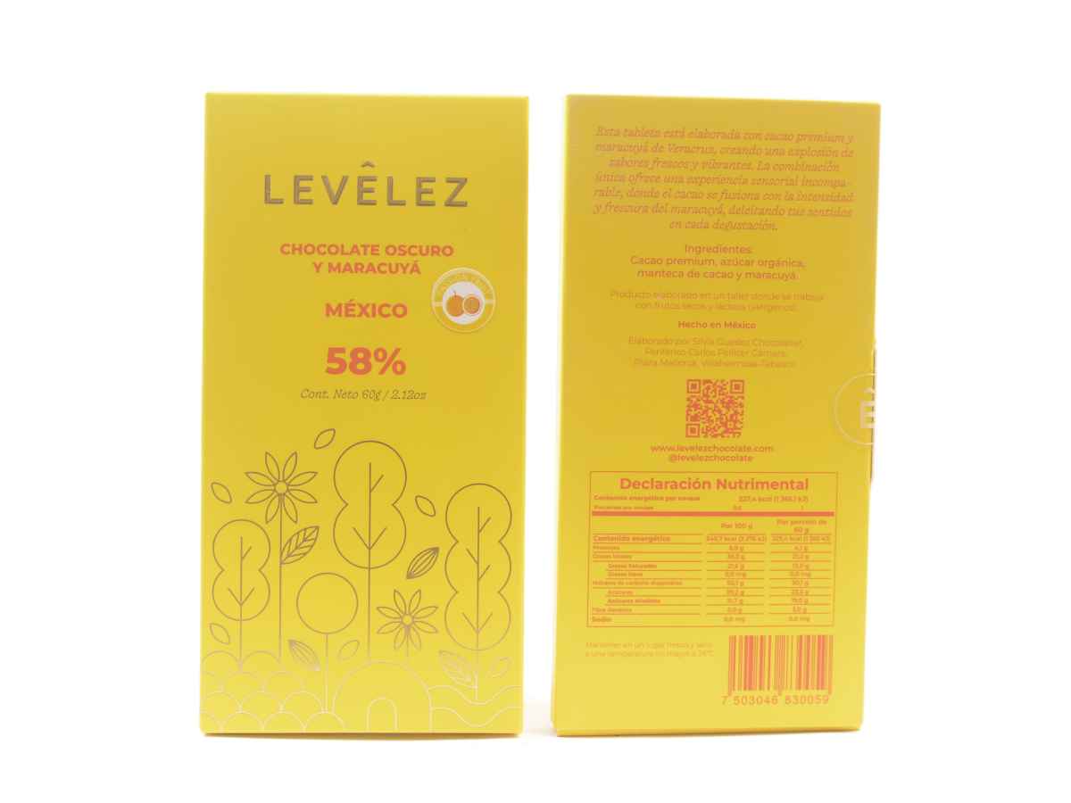 Levelez Passion Fruit Dark Chocolate 58%