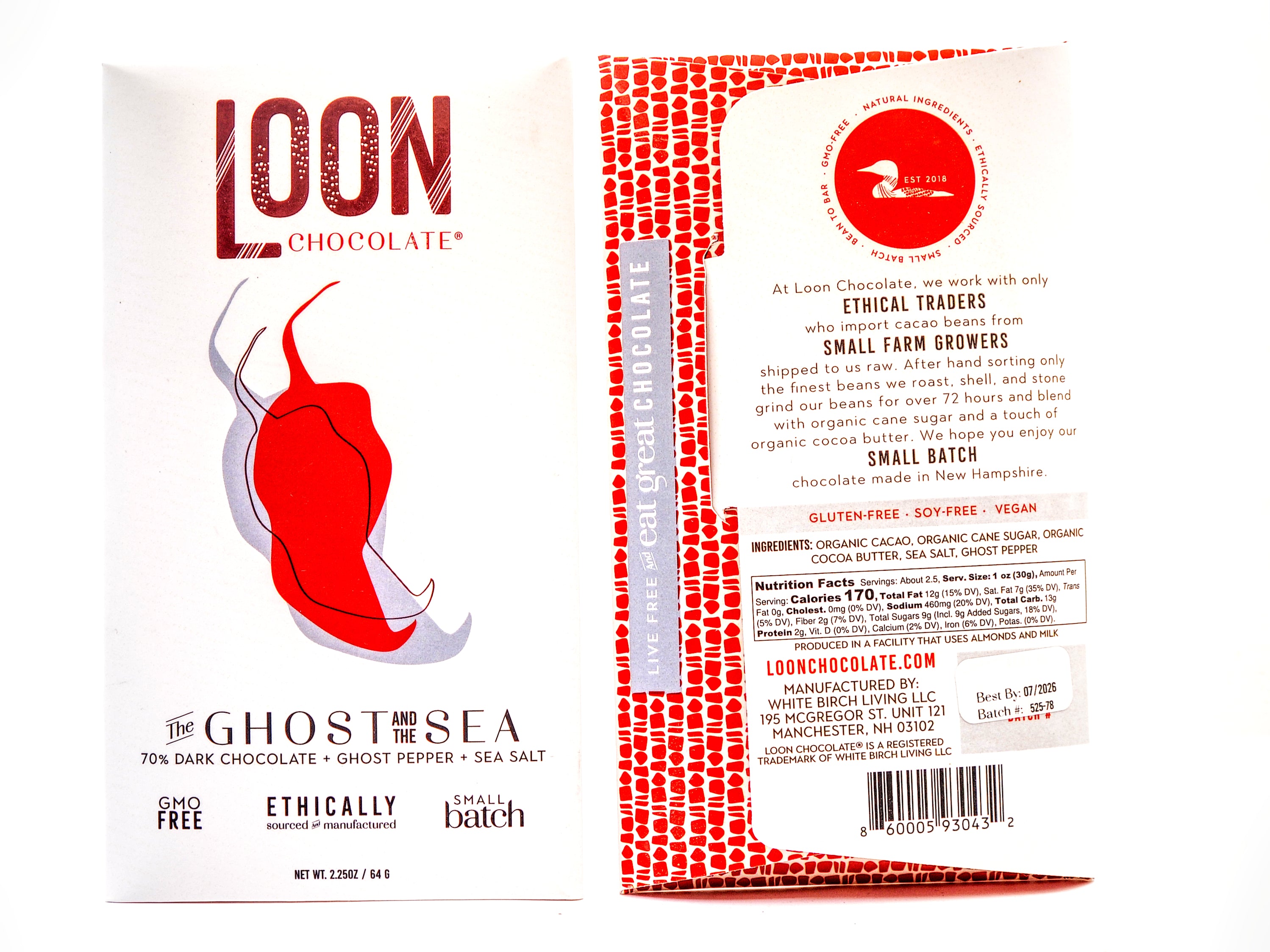 Loon Chocolate Ghost Pepper & Maine Sea Salt Dark