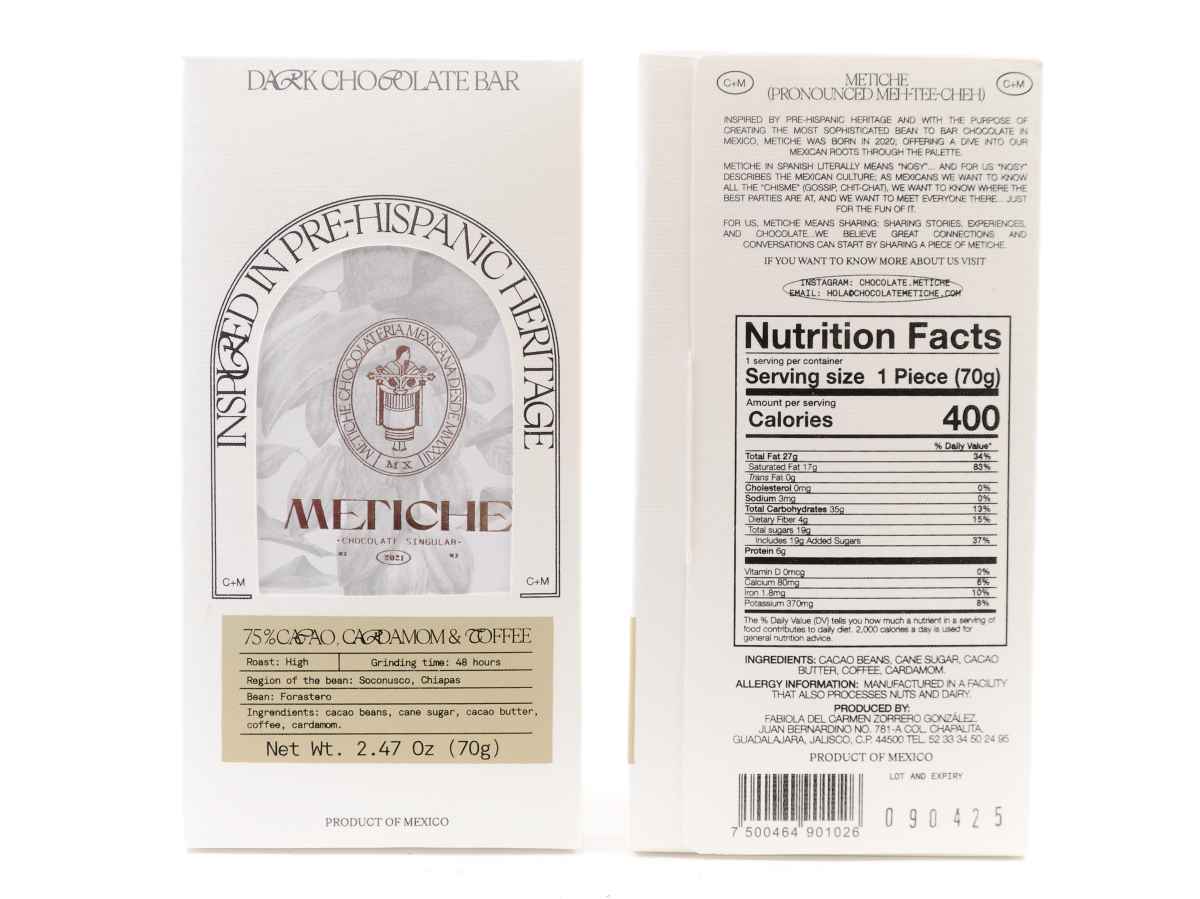 Metiche Coffee & Cardamom Dark 70%