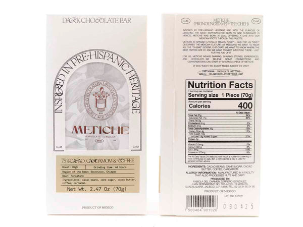 Metiche Coffee & Cardamom Dark 70%