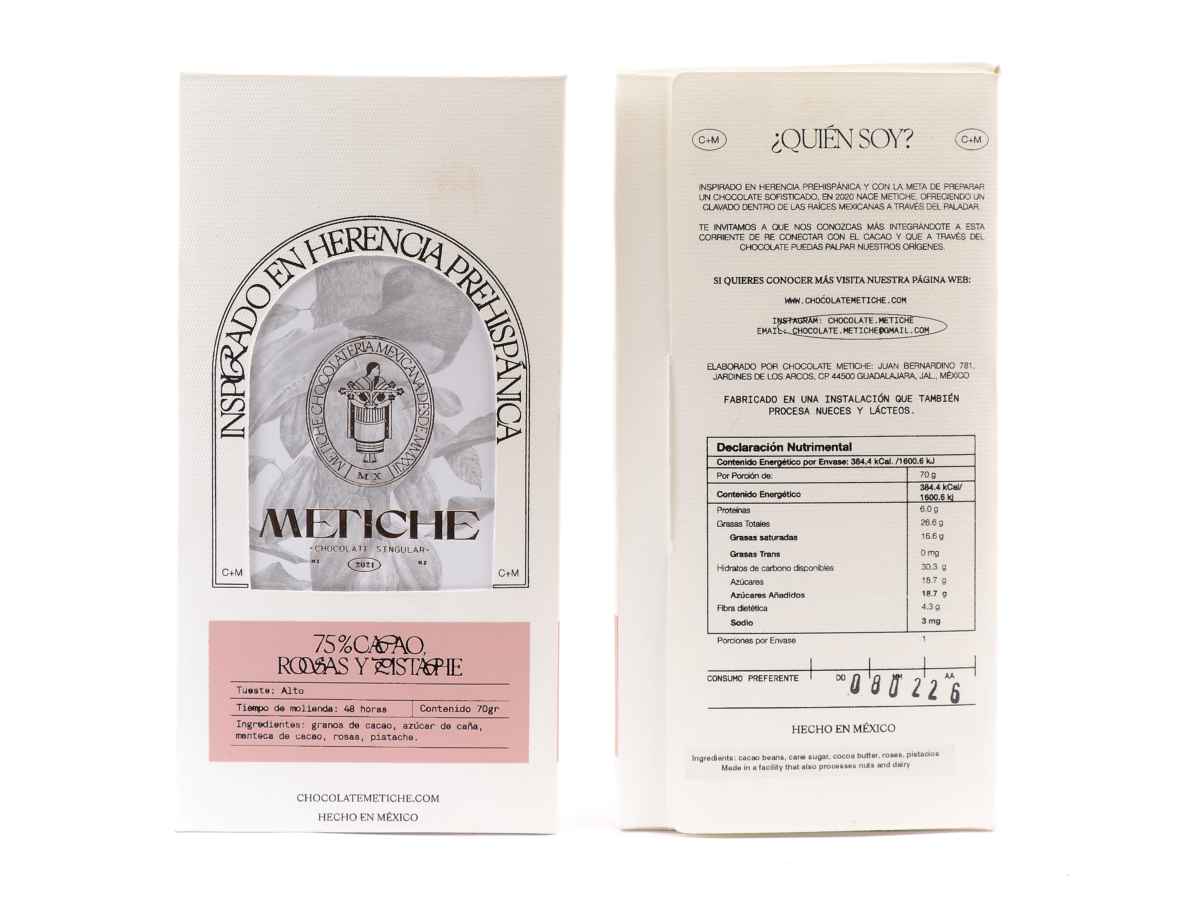 Metiche Rose & Pistachio Dark 75%