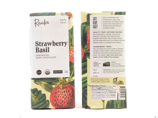Raaka Strawberry Basil 66% Dark