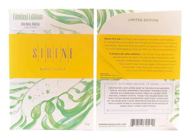 Sirene Bolivia Dark Chocolate 73%