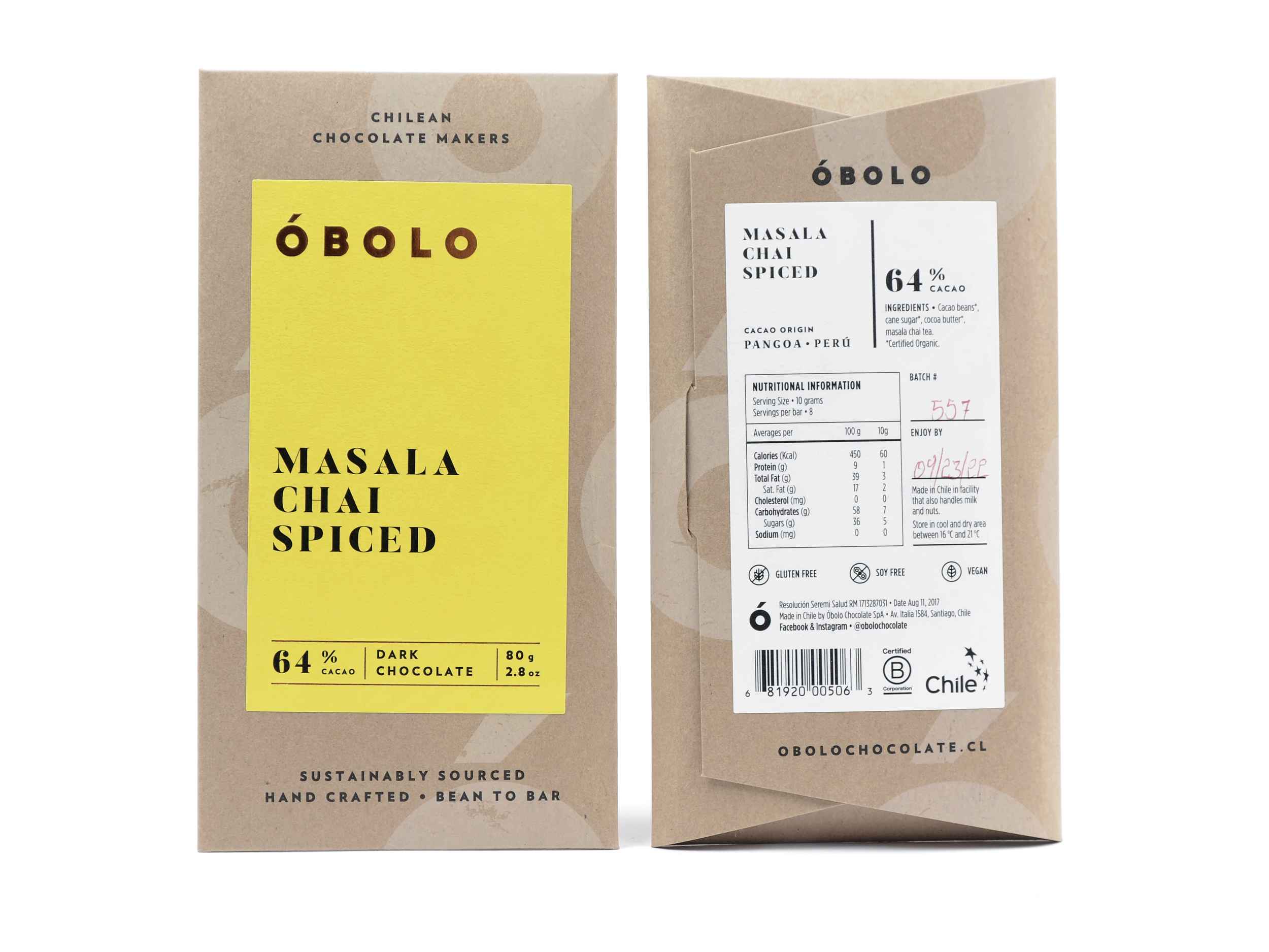 Óbolo Masala Chai Spiced (Milk) 64%