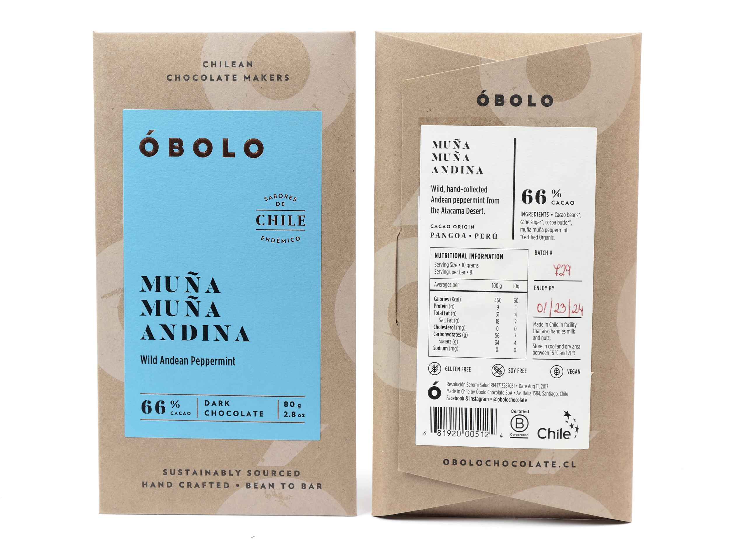 Óbolo Muña Muña Andina Dark 66%