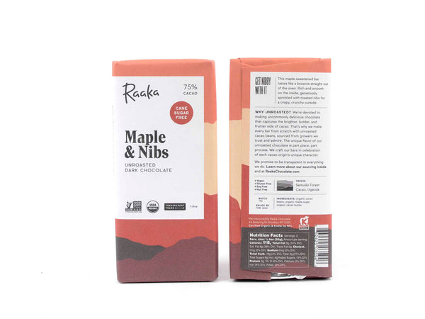 Raaka Maple & Nibs 75%