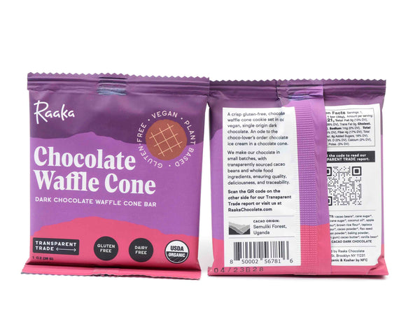 Raaka Dark Chocolate Waffle Cone