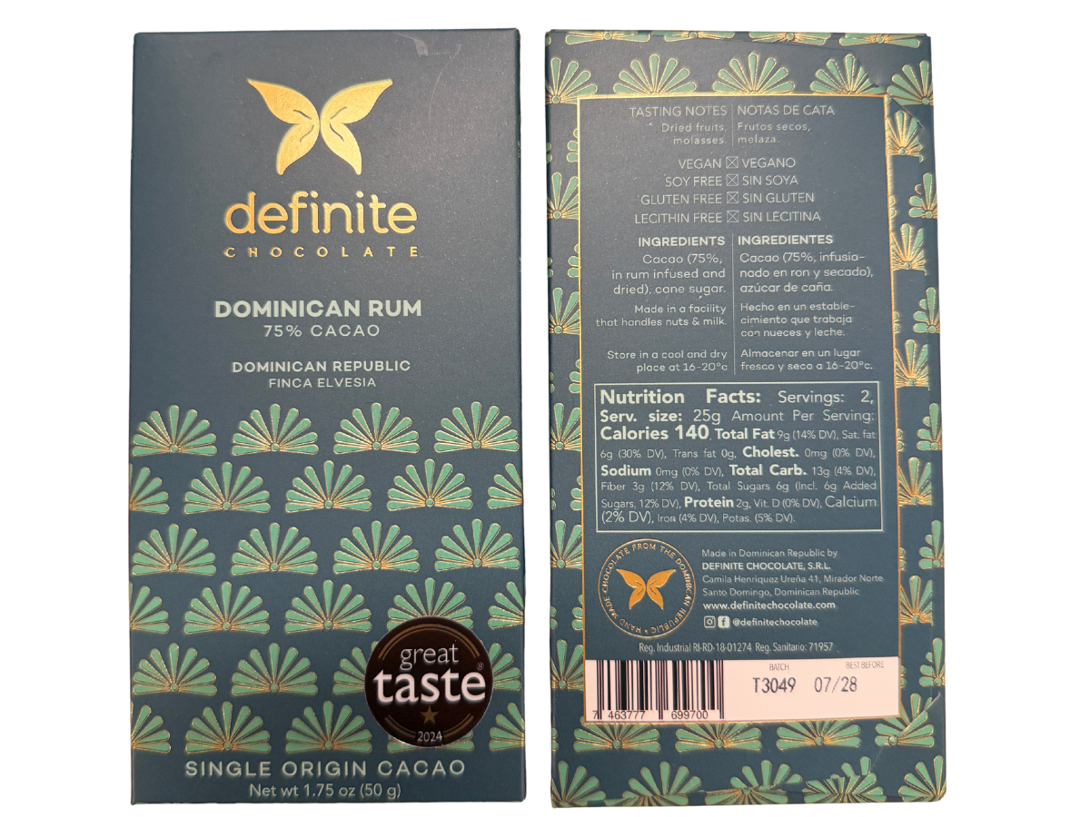 Definite Chocolate 75% Dark Dominican Rum