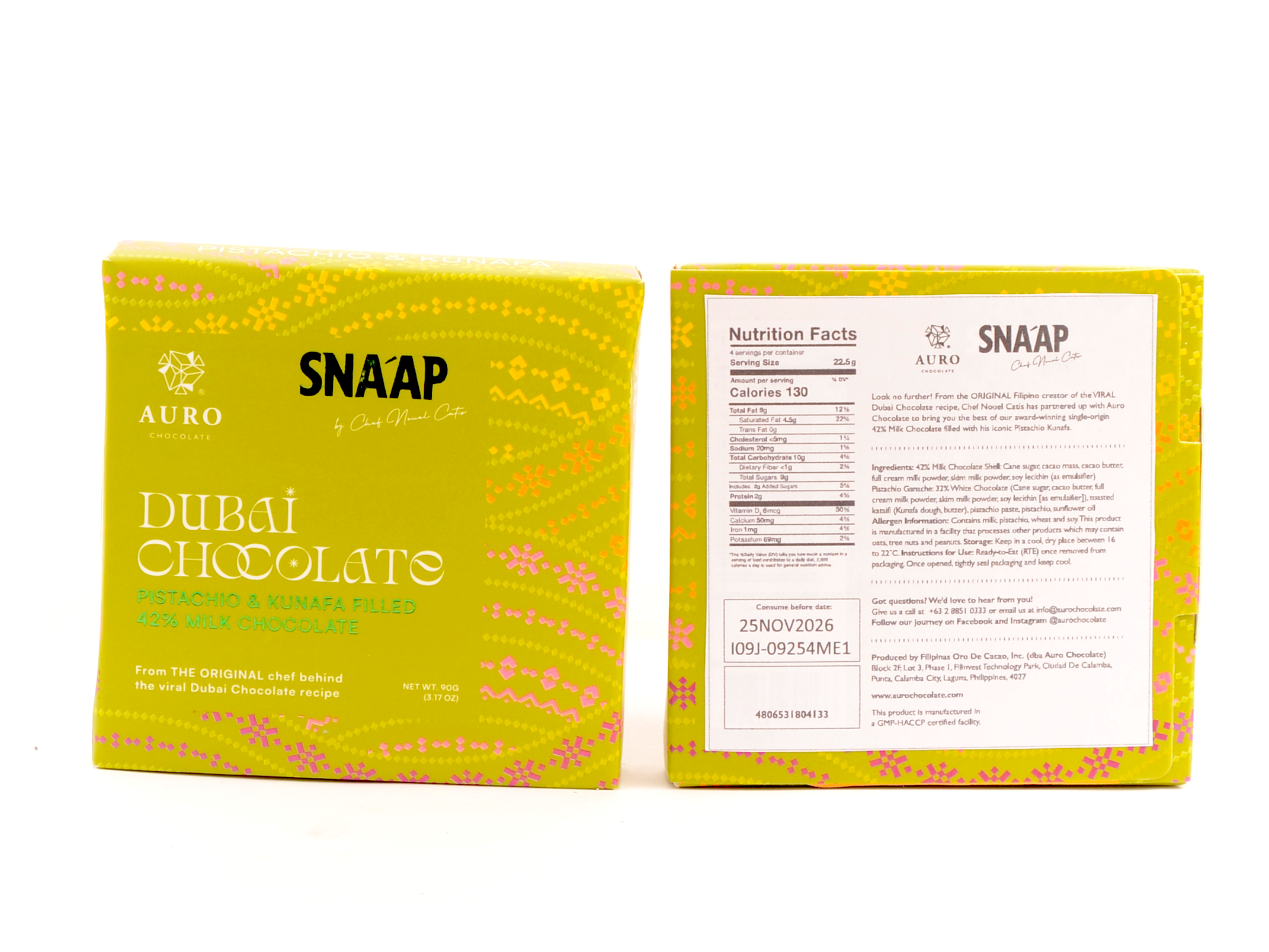 Auro Dubai Chocolate 42% Milk