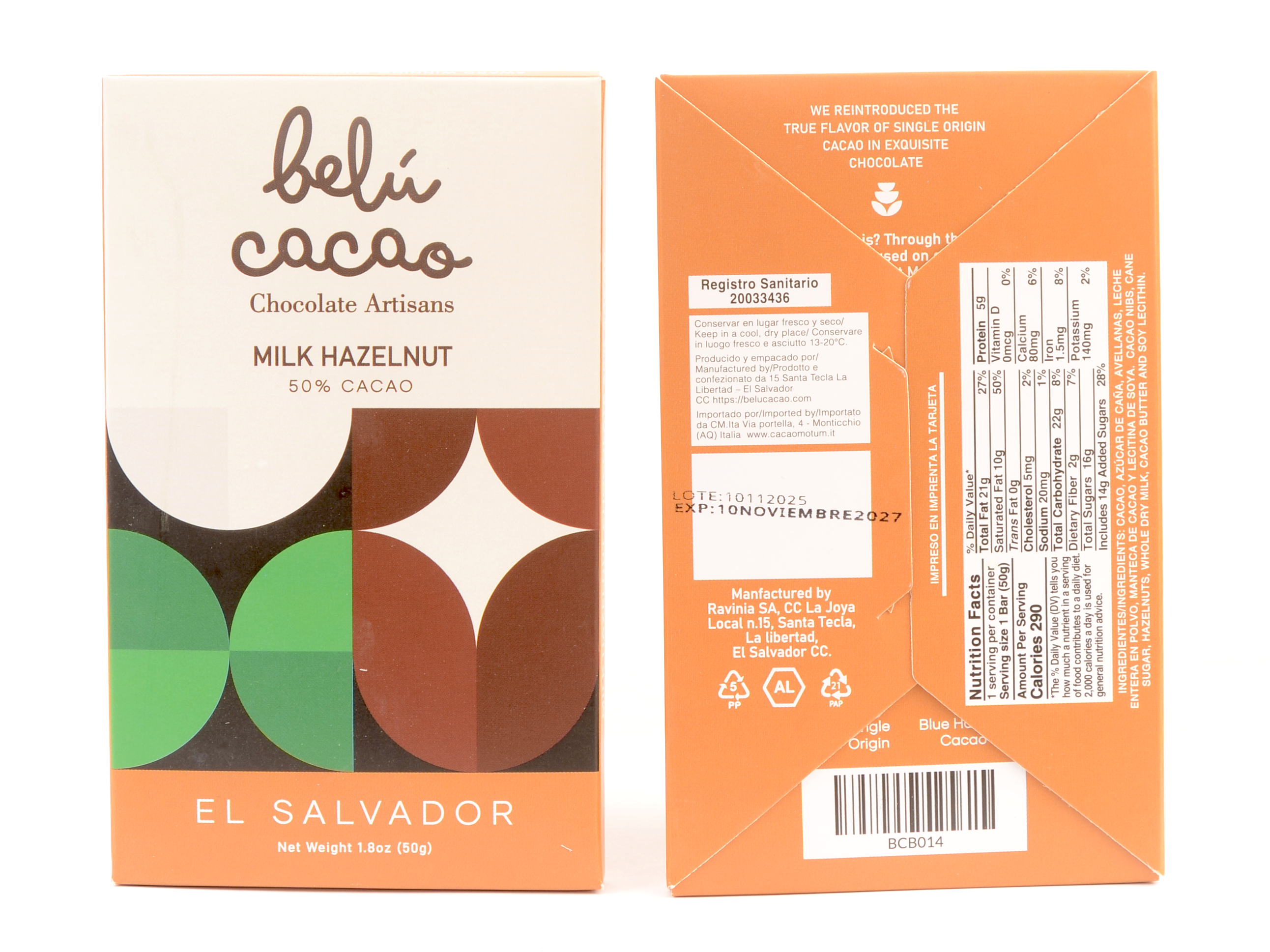 Belú Milk Hazelnut 50%