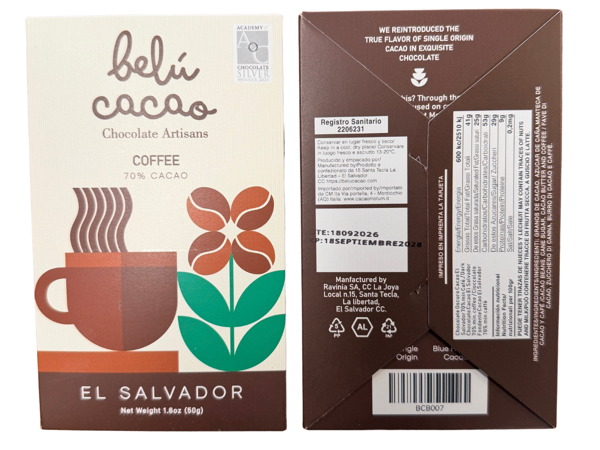 Belú Coffee 70% Dark Chocolate