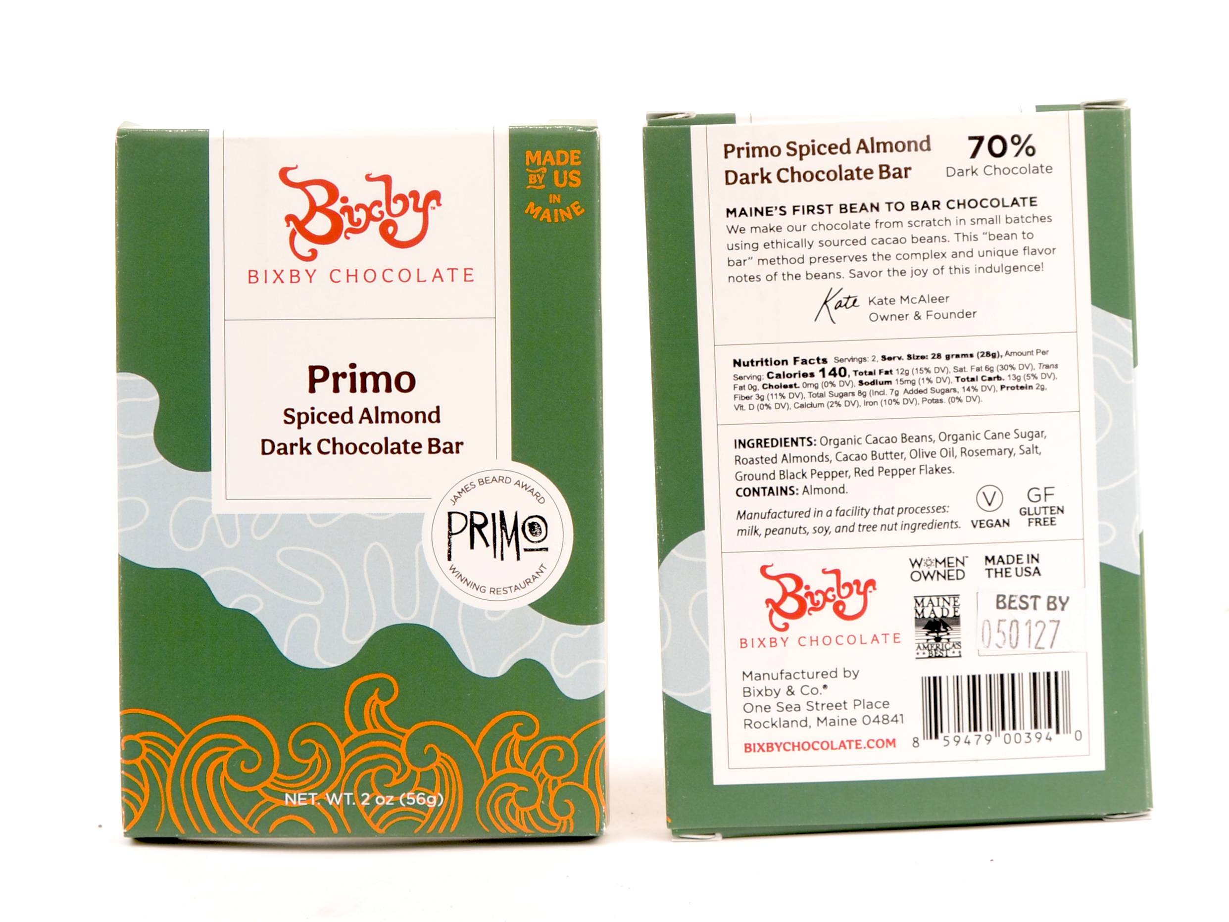 Bixby Primo Spiced Almond Dark Chocolate 70%