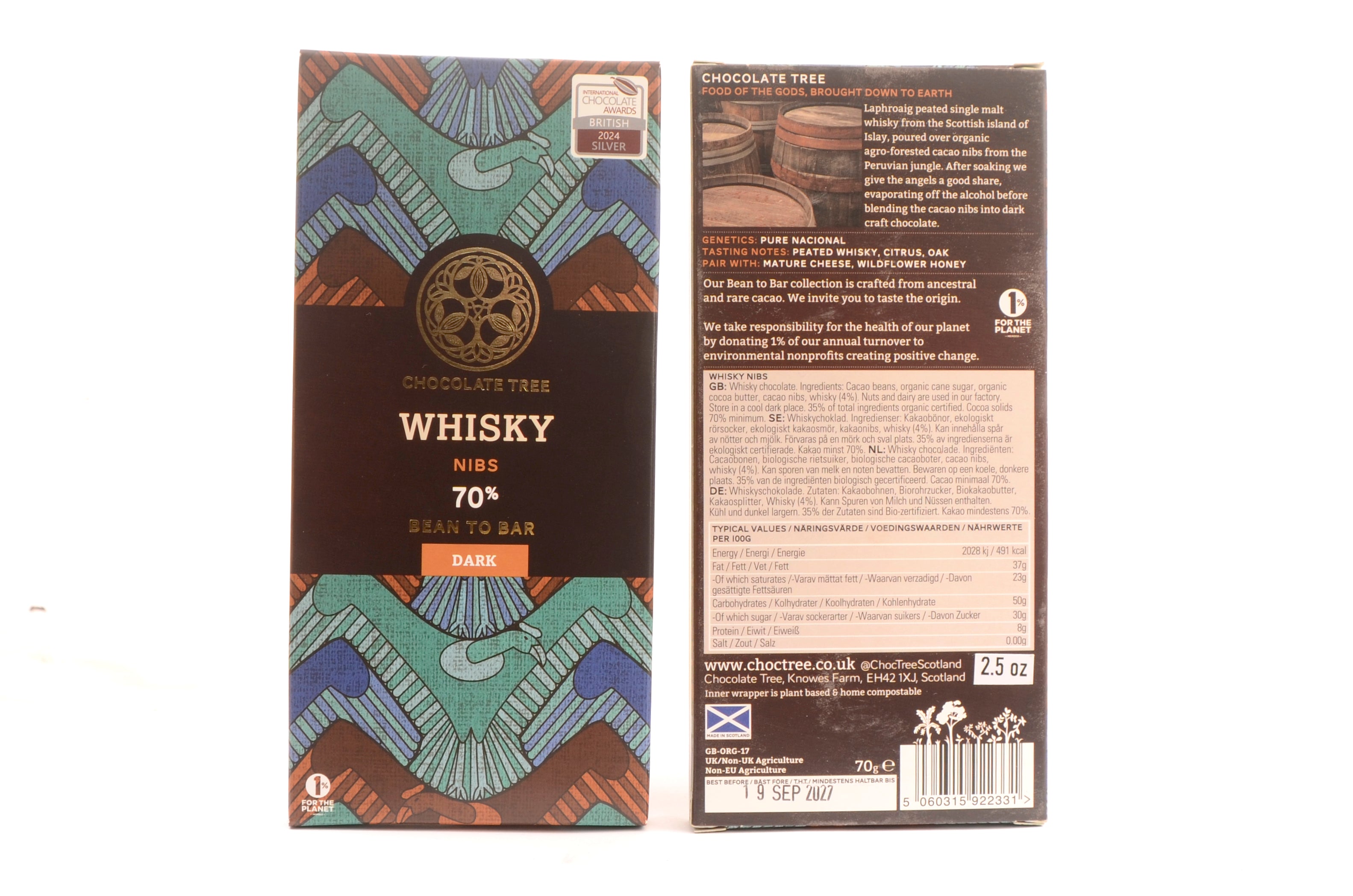 Chocolate Tree Whisky Nibs 70% Dark
