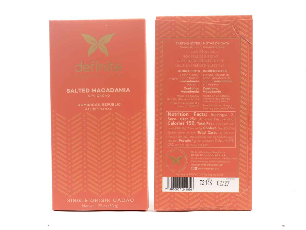Definite Chocolate Salted Macadamia 57% Dark