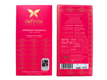 Definite Chocolate Crunchy Cassava 70% Dark