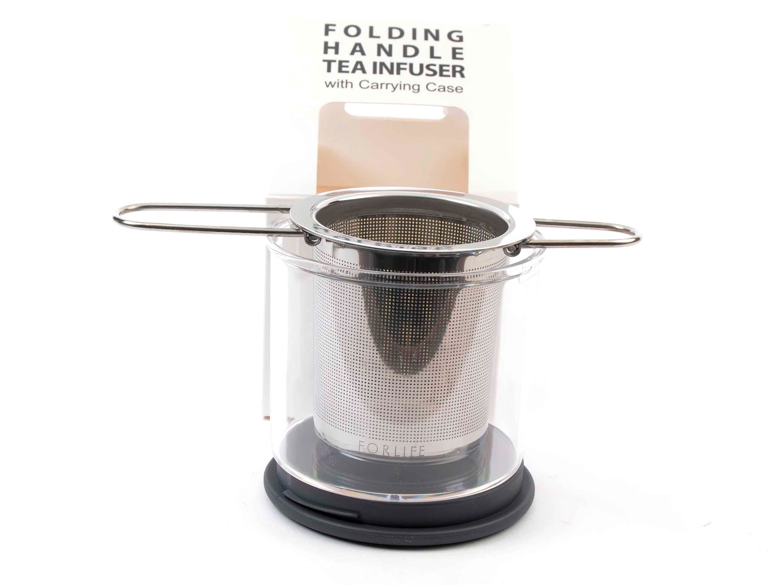 FORLIFE Folding Handle Tea Infuser with Carrying Case