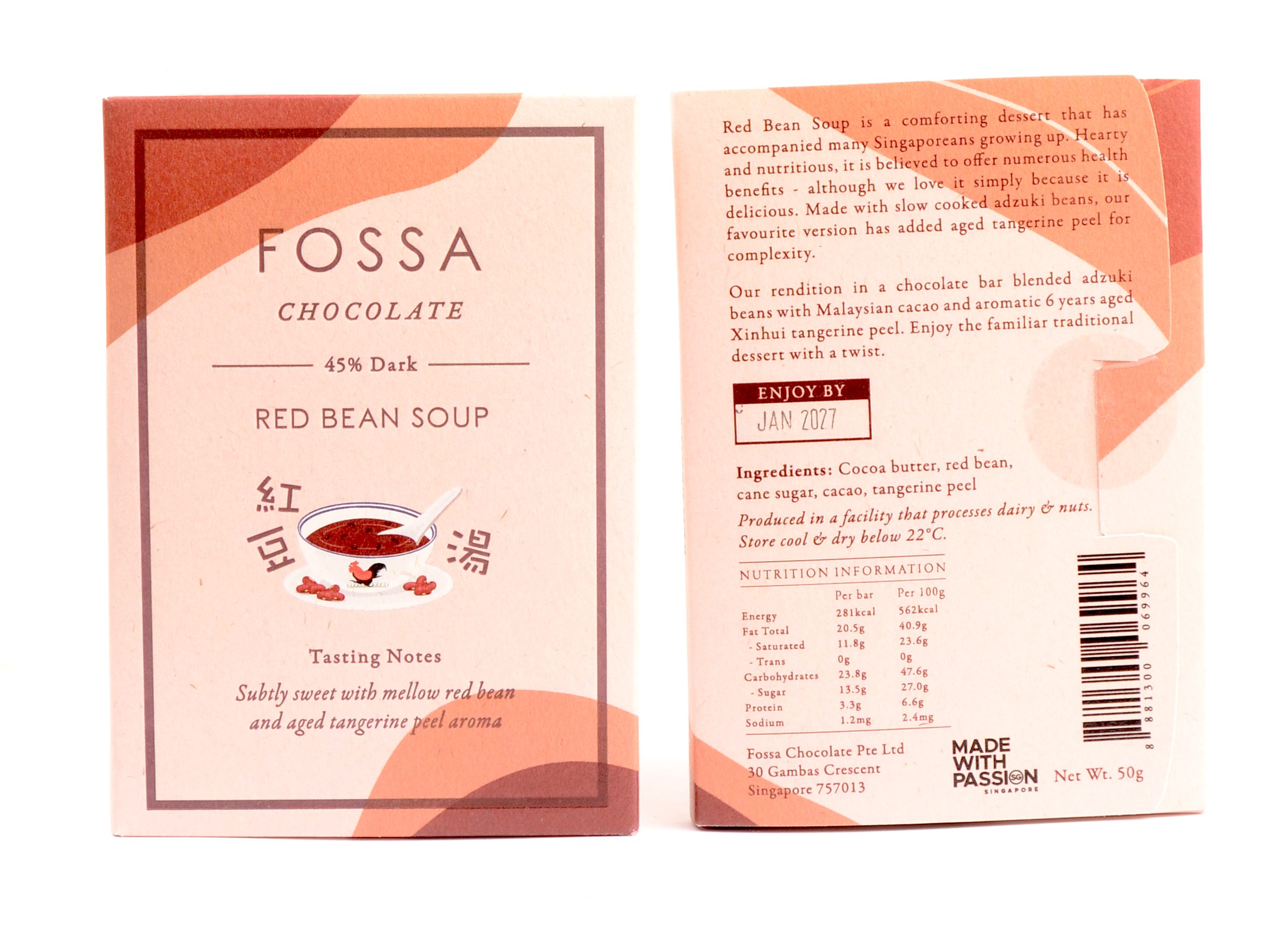 Fossa Red Bean Soup 45% Dark Chocolate