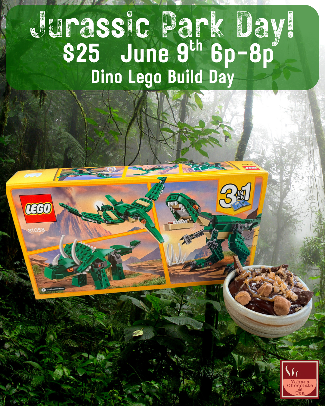 Jurassic Park Day: Dino LEGO Build Day | Tuesday, June 9th @ 6pm