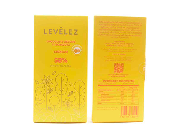 Levelez Passion Fruit Dark Chocolate 58%