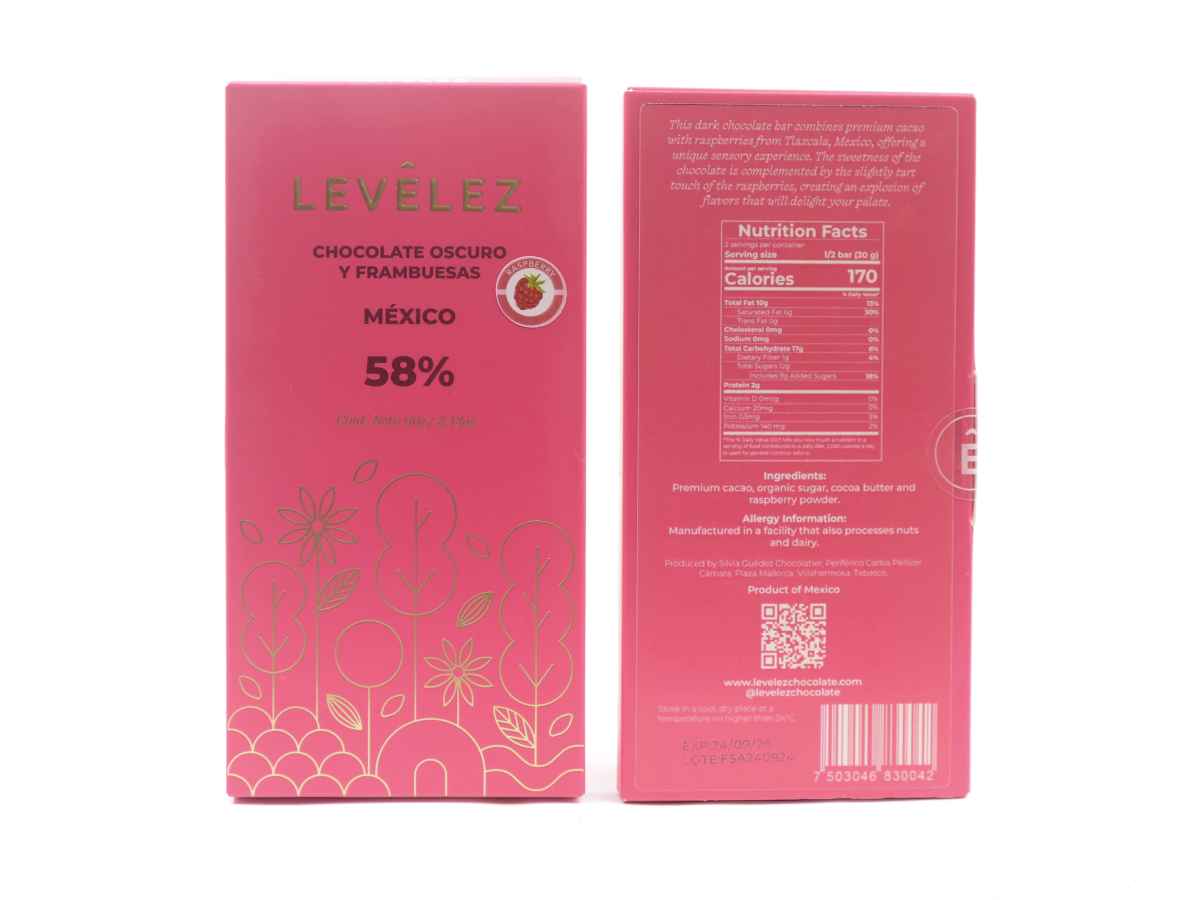 Levelez Raspberry Dark Chocolate 58%