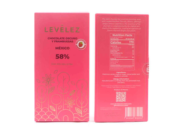 Levelez Raspberry Dark Chocolate 58%