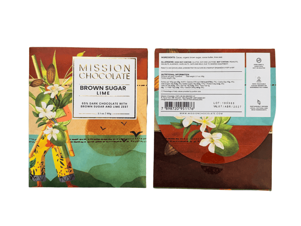 Mission Chocolate Brown Sugar Lime 65% Dark Chocolate