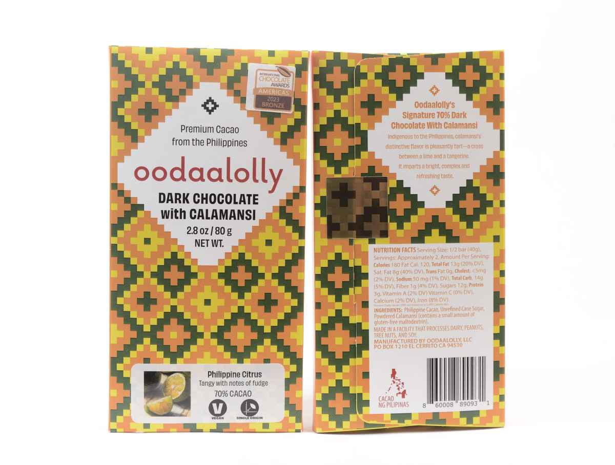 Oodaalolly Philippines 70% Dark Chocolate with Calamansi