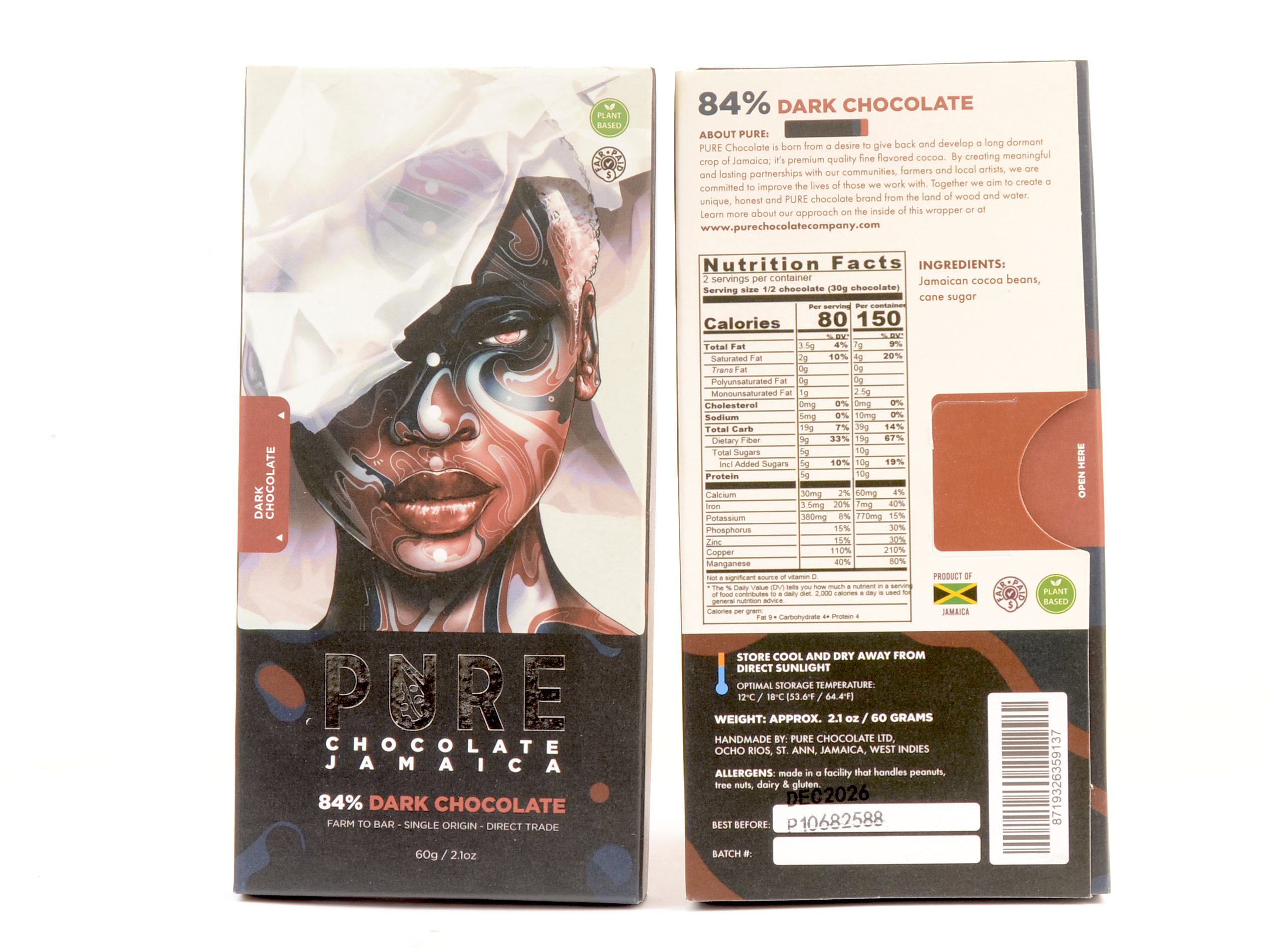 PURE Chocolate 84% Dark Chocolate