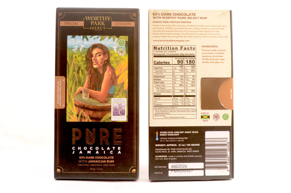 PURE Chocolate 65% Dark Chocolate with Jamaican Rum