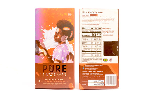 PURE Chocolate Milk Chocolate with Vanilla & Sea Salt