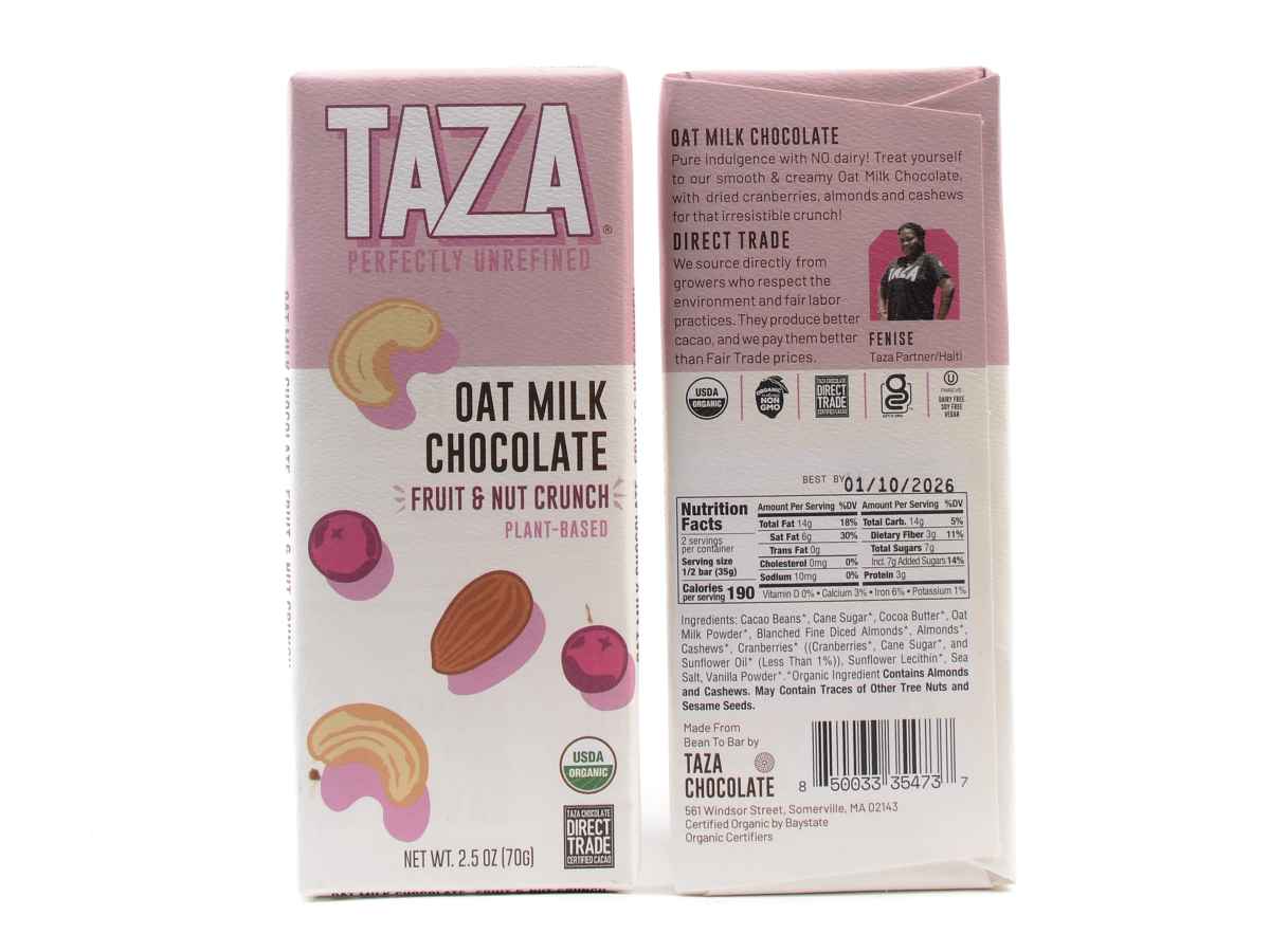 Taza Oat Milk Chocolate Fruit & Nut Crunch