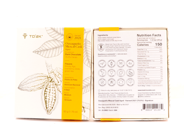 To'ak Oaxaqueño Mezcal Cask Aged 75.5% Dark Chocolate