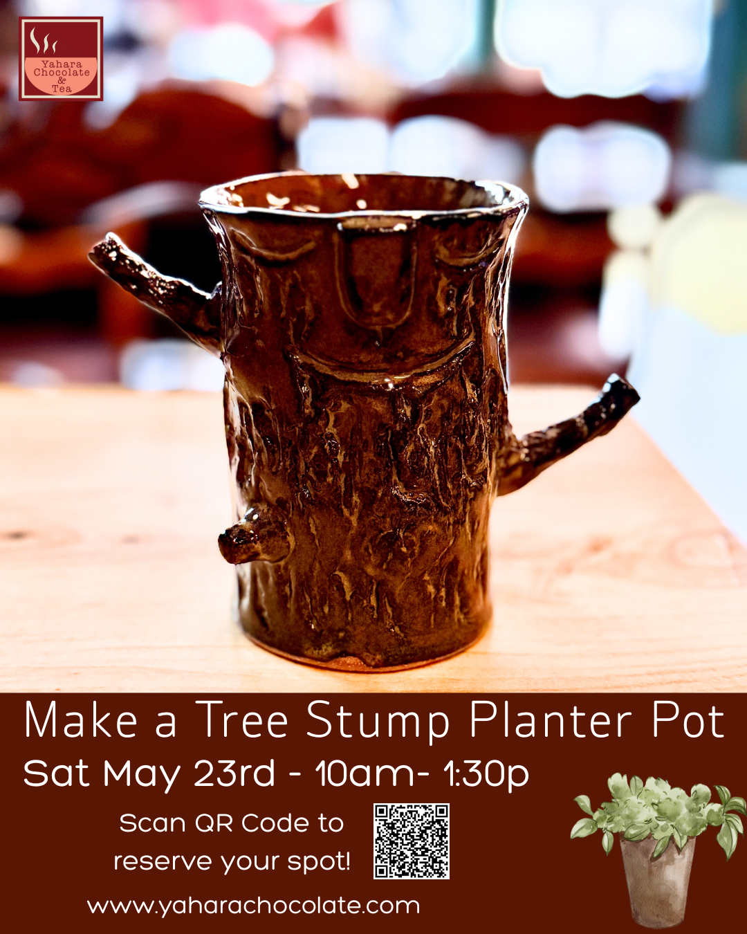 Make a Tree Stump Planter Pot - May 23