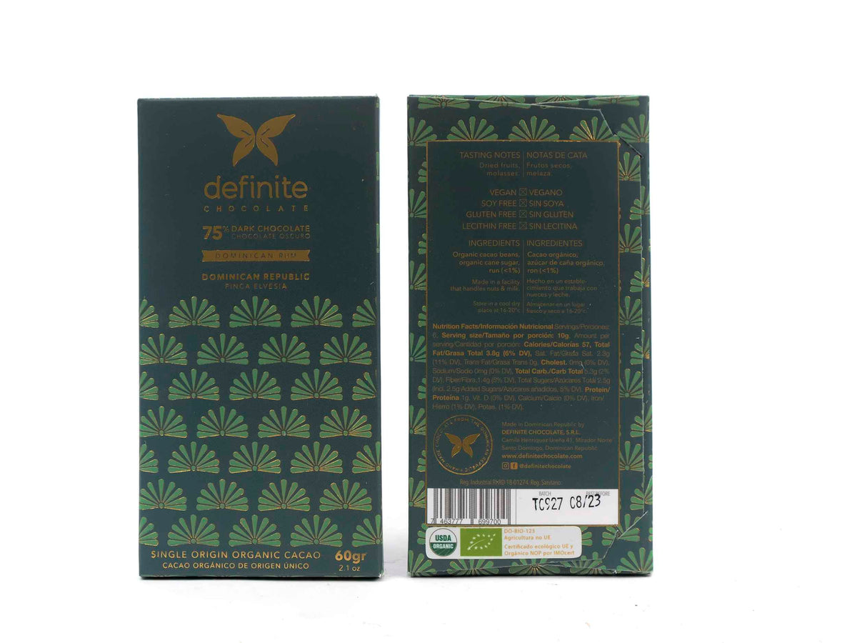 Definite Chocolate 75% Dark Dominican Rum