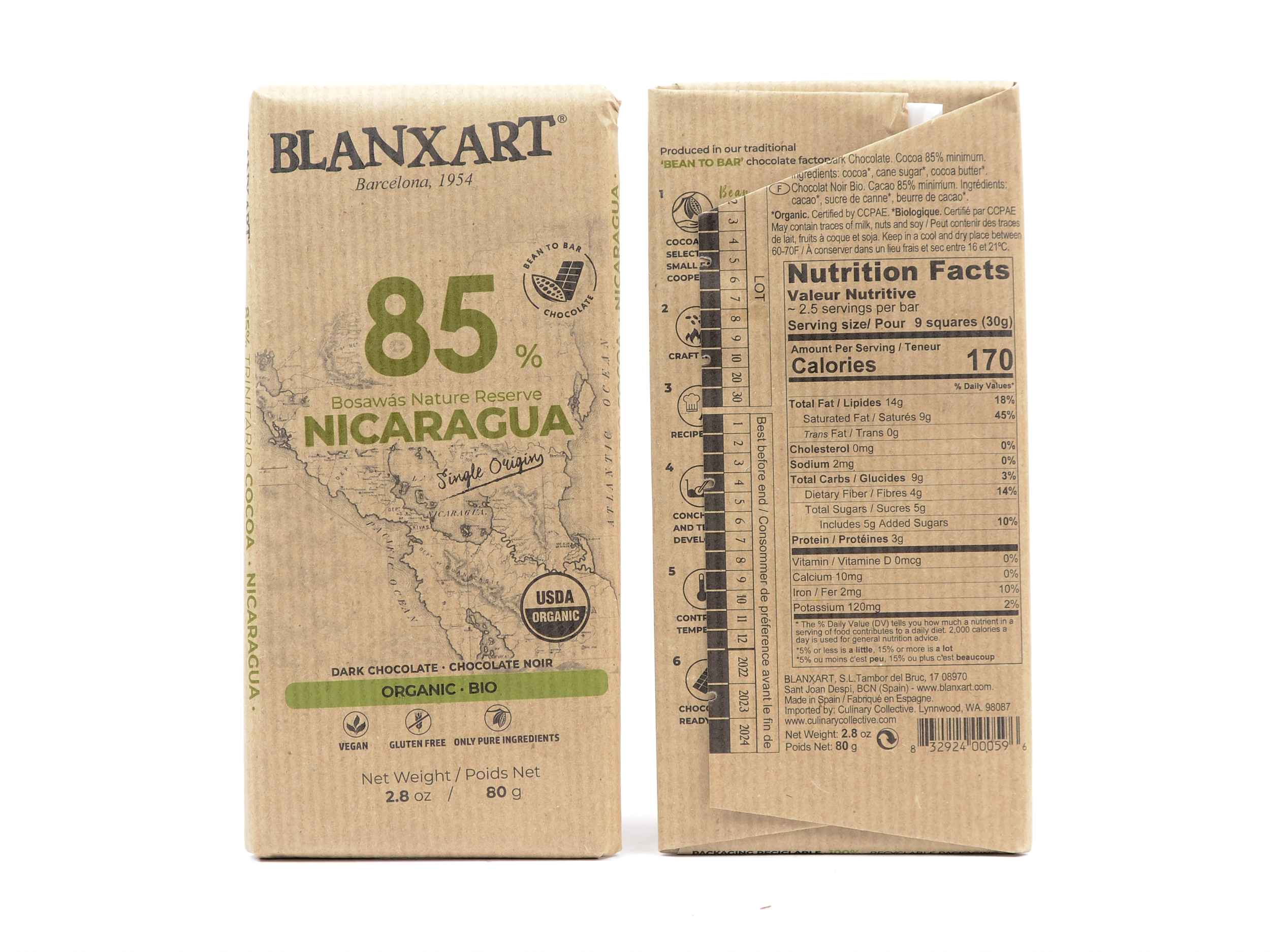 Blanxart Nicaragua 85% Dark Chocolate