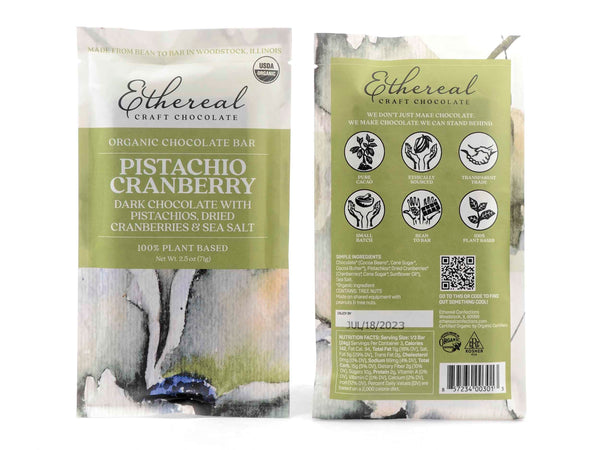 Ethereal Pistachios, Cranberries, Sea Salt 66%