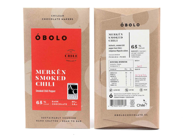 Óbolo Merkén Smoked Chili Dark 65%